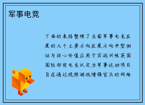 军事电竞